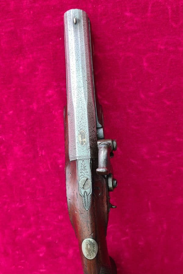 A scarce single shot .60 cal percussion pistol by Conway. Circa 1830-1850. Ref 3201